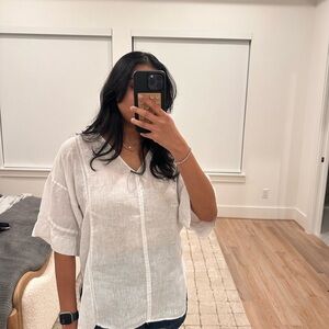 White Linen Women's Top